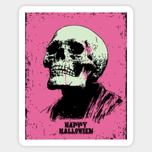 Happy Halloween Skull Vintage Ukiyo-e Graphic Sticker